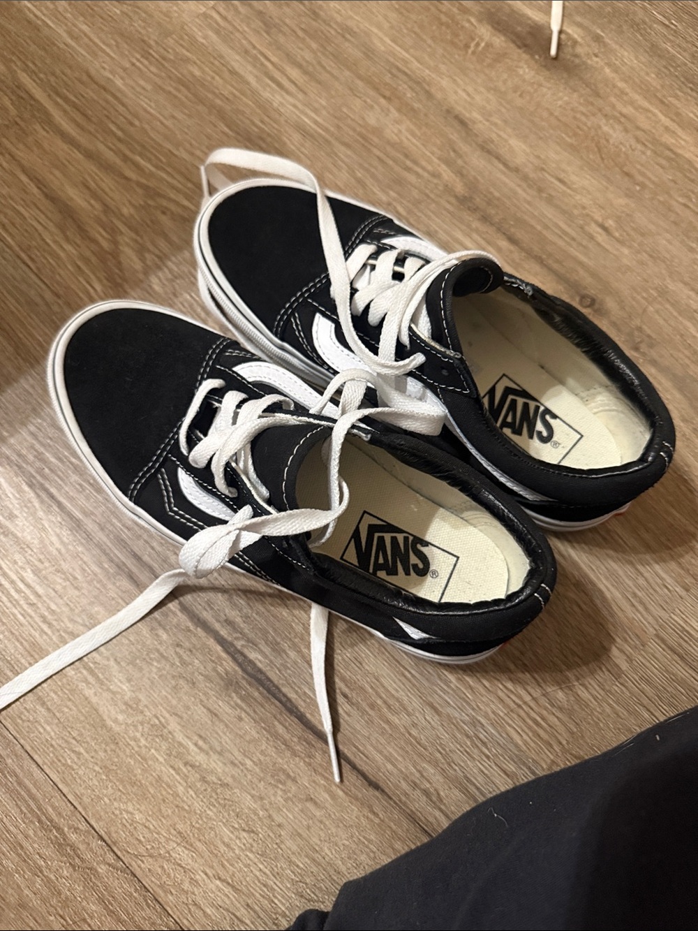 Vans Black and White Low-Top Old Skool Sneakers